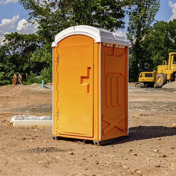 how often are the portable restrooms cleaned and serviced during a rental period in Syracuse Kansas